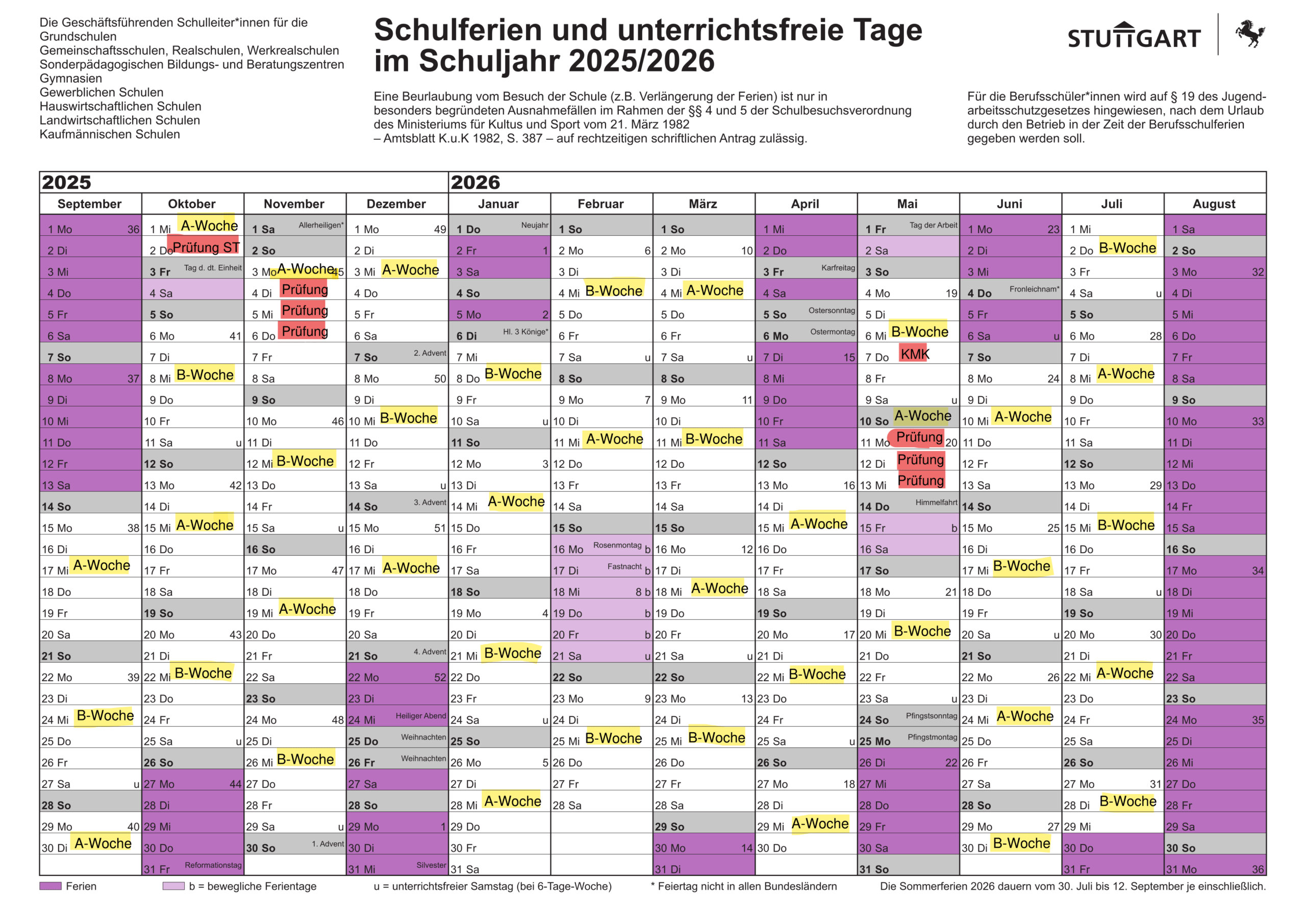 AB Wochenplan 2025-2026